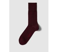 FALKE Socken in melierter Optik in Bordeaux, Größe 39/40
