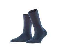 FALKE Damen Socken Family W So nachhaltige Baumwolle einfarbig 1 Paar, Blau Dark Navy 6379, 35-38