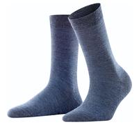 Falke Damen Socken Softmerino Wolle/Baumwolle Dunkelblau Melange Größe 35-36