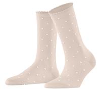 Falke Socken Spike Dot Damen Baumwolle gemustert Creme Größe 40,5