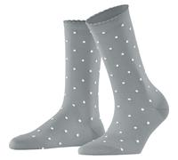 Falke Socken Spike Dot Damen Baumwolle gemustert Silber Größe 40,5