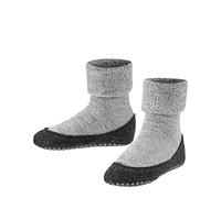 FALKE Unisex Kinder Cosyshoe Minis K HP Wolle Rutschhemmende Noppen 1 Paar Stoppersocken, Grau (Light Grey 3400), 21-22