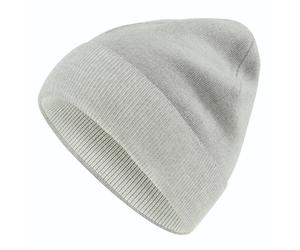 Falke Strickmütze (Beanie) Unisex - Merinowolle, Shadow-Rippstruktur, Umschlag - hellgrau - 1 Stück