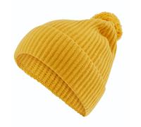 Falke Strickmütze (Bommel) Pure - Kaschmir, Bommel - gelb - 1 Stück