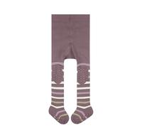 FALKE Unisex Baby Strumpfhose Multi Stripe B Ti Baumwolle rutschhemmende Noppen 1 Stück, Rot Brick 8770, 80-92