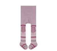 Falke Unisex Baby Strumpfhose Multi Stripe B TI Baumwolle rutschhemmende Noppen Rosewater 74-80