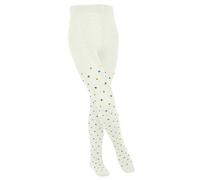 FALKE Unisex Kinder Strumpfhose Multidot K TI Baumwolle dick gemustert 1 Stück, Weiß (Off-White 2040) neu - umweltfreundlich, 152-164