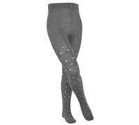 FALKE Unisex Kinder Strumpfhose Multidot K Ti Baumwolle dick gemustert 1 Stück, Grau Light Grey Melange 3390, 98-104