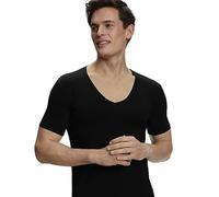 Falke Herrenunterwäsche Daily Climate Control Outlast® Deep V-Neck, Baumwolle, Schwarz L