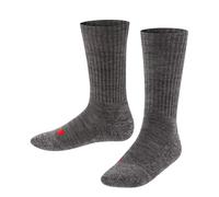 FALKE Unisex Kinder Socken Active Warm K So Wolle Funktionsmaterial dick atmungsaktiv einfarbig 1 Paar, Grau Asphalt Melange 3180, 23-26