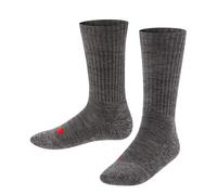 FALKE Unisex Kinder Socken Active Warm K So Wolle Funktionsmaterial dick atmungsaktiv einfarbig 1 Paar, Grau Asphalt Melange 3180, 39-42
