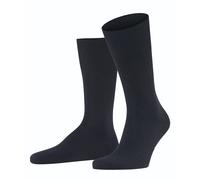 FALKE Herren Socken Airport M So Wolle Baumwolle einfarbig 1 Paar, Blau Dark Navy 6370, 43-44