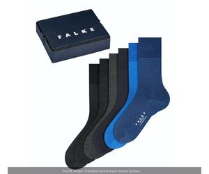 Falke Tagessocke Airport Traveller Pack Herren - 6 Paar in Box, Größe 41-42