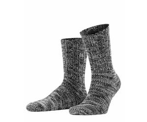 Falke Tagessocke Brooklyn Crew (Bootsock, Grobstrick-Optik) schwarz Herren - 1 Paar, Größe 39-42