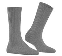 FALKE Damen Cosy Wool Boot W SO Wolle Kaschmir einfarbig 1 Paar Socken, Grau (Light Grey Melange 3390) neu-umweltfreundlich, 39-42
