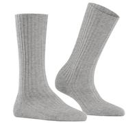 FALKE Damen Cosy Wool Boot W SO Wolle Kaschmir einfarbig 1 Paar Socken, Grau (Light Heather 3223) neu-umweltfreundlich, 35-38