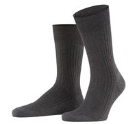 FALKE Herren Socken Bristol Pure M So Wolle einfarbig 1 Paar, Grau Anthracite Melange 3080, 43-44
