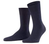 FALKE Herren Socken Bristol Pure M So Wolle einfarbig 1 Paar, Blau Dark Navy 6370, 45-46