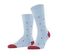Falke Tagessocke Crew Dot (angenehm weiche Baumwolle) hellblau/rot Herren - 1 Paar, Größe 47-50