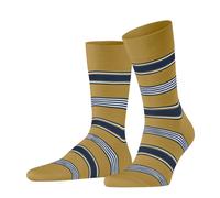 Falke Tagessocke Crew Marina Stripe (Bio-Baumwolle) brassbraun/weiss Herren - 1 Paar, Größe 41-42