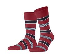 FALKE Herren Socken Marina Stripe Biologische Baumwolle gemustert 1 Paar, Rot (Scarlet 8228), 45-46