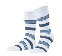 FALKE Herren Socken Marina Stripe Biologische Baumwolle gemustert 1 Paar, Weiß (White 2000), 39-40