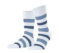 Falke Tagessocke Crew Marina Stripe (Bio-Baumwolle) weiss/blau Herren - 1 Paar, Größe 45-46