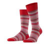 Falke Tagessocke Crew Microblock (modisch elegante Optik, Baumwolle) rot/bunt Herren - 1 Paar, Größe 43-44