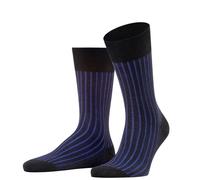 Falke Tagessocke Crew Shadow (Business-Strumpf aus merzerisierter Baumwolle) schwarz/blau Herren - 1 Paar, Größe 45-46