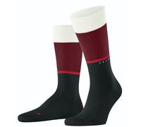 Falke Tagessocke Crew Unlimited (modisches Design, Bio-Baumwolle) schwarzrot Herren - 1 Paar, Größe 44-45