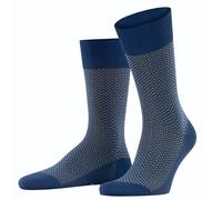Falke Tagessocke Crew Uptown Tie (modisches Design, Baumwolle) royalblau Herren - 1 Paar, Größe 45-46