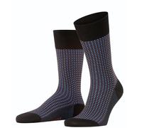 Falke Tagessocke Crew Uptown Tie (modisches Design, Baumwolle) schwarz Herren - 1 Paar, Größe 47-48