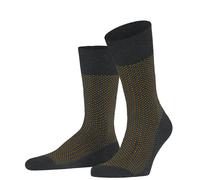 Falke Tagessocke Crew Uptown Tie (modisches Design, Baumwolle) schwarzgrau Herren - 1 Paar, Größe 39-40