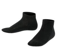 FALKE Unisex Kinder Sneakersocken Family K SN nachhaltige biologische Baumwolle kurz einfarbig 1 Paar, Schwarz (Black 3000) neu - umweltfreundlich, 39-42