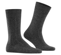 FALKE Herren Lhasa Rib M SO Wolle Kaschmir einfarbig 1 Paar Socken, Grau (Anthracite Melange 3080) neu-umweltfreundlich, 47-50