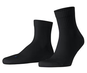 Falke Tagessocke Run Rib (nachhaltige Baumwolle) Kurzsocken schwarz - 1 Paar, Größe 49-50