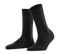 FALKE Damen Socken Sensitive Berlin W So Wolle Baumwolle mit Komfortbund 1 Paar, Schwarz Black 3000, 39-42