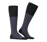 Falke Tagessocke Uptown Tie Kniestrümpfe (Business-Kniestrump, aus baumwolle) schwarz Herren - 1 Paar, Größe 41-42