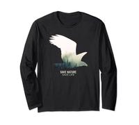 Falke Tiere im Wald Umwelt Klimaschutz Langarmshirt