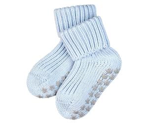 FALKE Unisex Baby Hausschuh-Socken Catspads Cotton, Baumwolle, 1 Paar, Blau (Powder Blue 6250), 1-6 Monate (62-68cm)