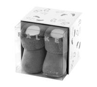 FALKE Unisex Baby Socken Erstling B So Baumwolle einfarbig 1 Paar, Grau Light Grey 3400, 62-68
