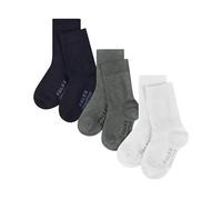 FALKE Unisex Baby Socken Sensitive Multipack B So Baumwolle mit Komfortbund 3 Paar, Mehrfarbig White Grey Blue Mix 0020, 50-56