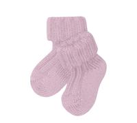 FALKE Unisex Baby Socken Soft Rib Bootsock B So Wolle einfarbig 1 Paar, Rosa Blossom 8440, 74-80