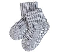 FALKE Unisex Baby Stoppersocken Catspads Cotton B HP Baumwolle rutschhemmende Noppen 1 Paar, Grau (Light Grey 3400), 80-92