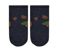 FALKE Unisex Baby Stoppersocken Cosy Acorn B HP Baumwolle rutschhemmende Noppen 1 Paar, Blau (Blue Melange 6875), 62-68