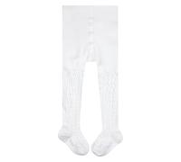 FALKE Unisex Baby Strumpfhose Cable, Baumwolle, 1 Stück, Weiß (Off-White 2040), 74-80