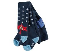 FALKE Unisex Baby Strumpfhose Snowflake, Mehrfarbig (Marine 6120), 62-68 (1-6 Monate)