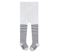 FALKE Unisex Baby Strumpfhose Stripe B TI Baumwolle dick gemustert 1 Stück, Weiß (Off-White 2041), 62-68