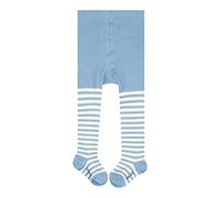 FALKE Unisex Baby Strumpfhose Stripe B Ti Baumwolle gemustert 1 Stück, Blau Crystal Blue 6290, 74-80