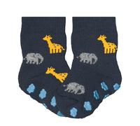 FALKE Unisex Baby Summer Animals B Hp Baumwolle Rutschhemmende Noppen Stoppersocken, Blau Space Blue 6116, 80-92